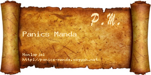 Panics Manda névjegykártya